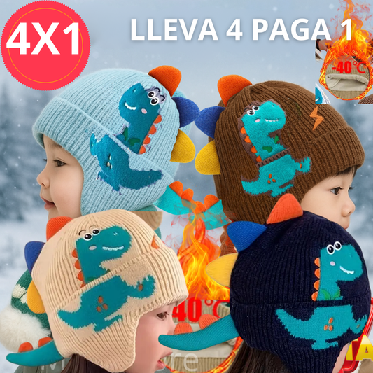 ⛑️4CHULLOS ABRIGADORES DINO🦖( niña)(niño) unisex