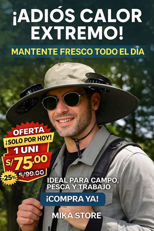 Sombrero técnologico  con panel solar🌞