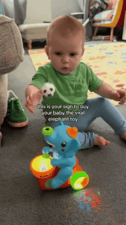 🐘✨ Juguete Elefante Sopla Pelotas